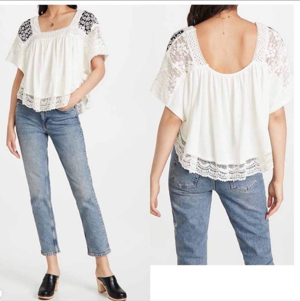 FREE PEOPLE Prairie Days Top SIZE MEDIUM NWT - Picture 2 of 12